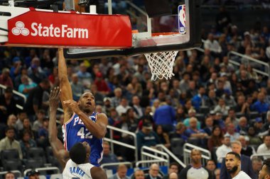 Orlando Magic, Philadelphia 76ers 'ı 13 Kasım 2019 Çarşamba günü Amway Center' da ağırlamaktadır. Fotoğraf: Marty Jean-Louis