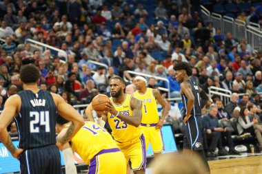 Orlando Magic 11 Aralık 2019 Çarşamba günü Orlando Forida 'daki Amway Center' da Los Angeles Lakers 'a ev sahipliği yaptı. Fotoğraf: Marty Jean-Louis
