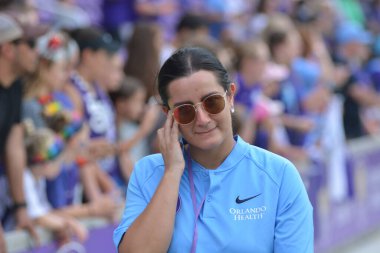 Orlando Pride 21 Temmuz 2018 'de Orlando Florida' daki Exploria Stadyumu 'nda Seattle Reign FC' ye ev sahipliği yapmaktadır. Fotoğraf: Marty Jean-Louis