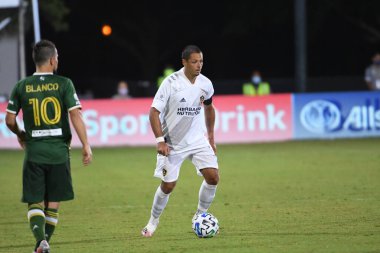 Los Angeles Galaksisi, 14 Temmuz 2020 'de Orlando Florida ABD' deki ESPN Vahşi Spor Dünyası 'nda düzenlenen MLS Sırt Turnuvası sırasında Portland Timbers ile karşı karşıya geldi..