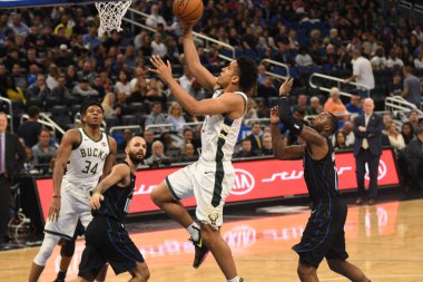 Orlando Magic, 19 Ocak 2019 Cumartesi günü Orlando Florida 'daki Amway Arena' da Milwaukee Doları 'na ev sahipliği yapıyor..
