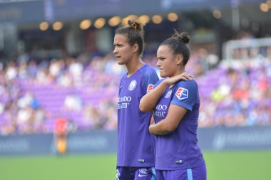 Orlando Pride 21 Temmuz 2018 'de Orlando Florida' daki Exploria Stadyumu 'nda Seattle Reign FC' ye ev sahipliği yapmaktadır. Fotoğraf: Marty Jean-Louis