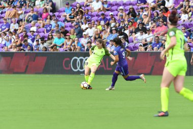 Orlando Pride 21 Temmuz 2018 'de Orlando Florida' daki Exploria Stadyumu 'nda Seattle Reign FC' ye ev sahipliği yapmaktadır. Fotoğraf: Marty Jean-Louis