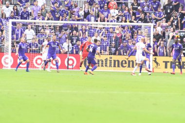 Orlando City, 31 Mart 2018 'de Orlando Florida' daki Exploria Stadyumu 'nda New York Red Bulls' a ev sahipliği yaptı..