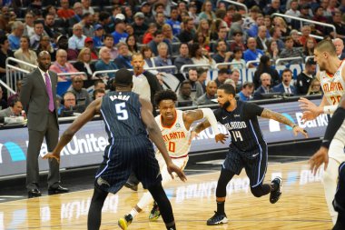 Orlando Magic 30 Aralık 2019 tarihinde Orlando, Florida 'daki Amway Center' da Atlanta Hawks 'a ev sahipliği yaptı.