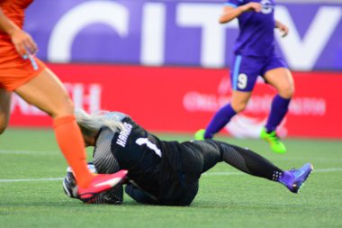 Orlando Pride sunucusu Houston Dash 23 Haziran 2016 'da Orlando Florida' daki Dünya Kampı Stadyumu 'nda..