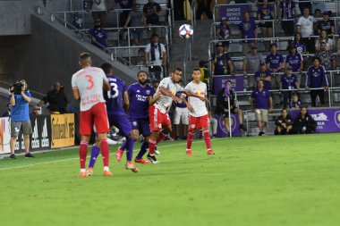 Orlando City 21 Temmuz 2019 tarihinde Florida, Orlando 'da Exploria Stadyumu' nda New York Red Bulls 'a ev sahipliği yaptı..