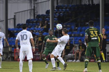 Los Angeles Galaksisi, 14 Temmuz 2020 'de Orlando Florida ABD' deki ESPN Vahşi Spor Dünyası 'nda düzenlenen MLS Sırt Turnuvası sırasında Portland Timbers ile karşı karşıya geldi.