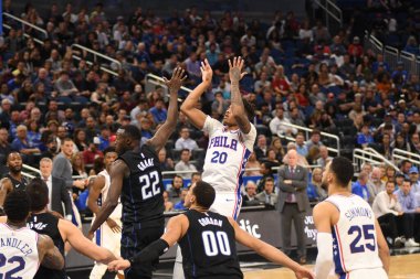 Orlando Magic, Philadelphia 76ers 'ı 14 Kasım 2018' de Orlando Florida 'daki Amway Center' da ağırlıyor..