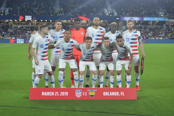 Équipe Nationale Masculine Américaine Accueille Équipe Nationale Équatorienne Orlando City — Photo