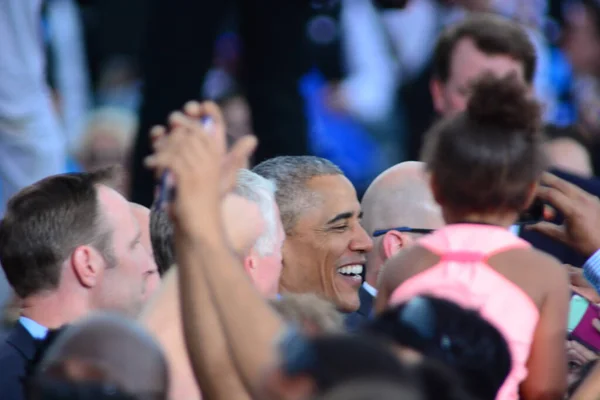 Presidente Barack Obama Habla Mitin Campaña Estadio Heritage Park Osceola — Foto de Stock