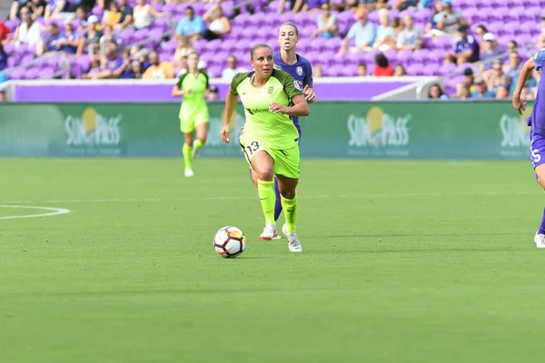 Orlando Pride 21 Temmuz 2018 'de Orlando Florida' daki Exploria Stadyumu 'nda Seattle Reign FC' ye ev sahipliği yapmaktadır. Fotoğraf: Marty Jean-Louis