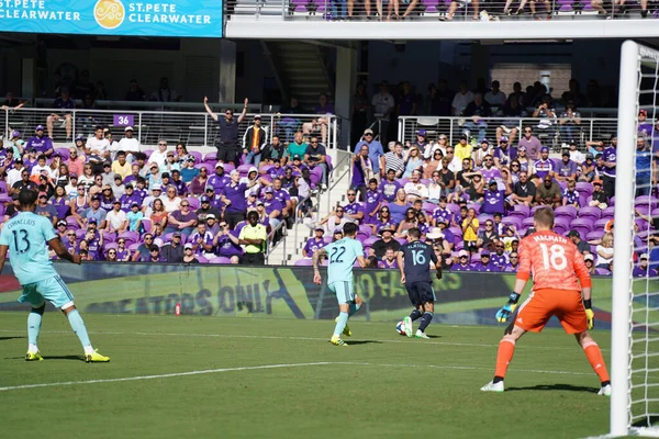 Orlando City Organizuje Vancouver Whitecaps Stadionie Orlando City Stadium Sobotę — Zdjęcie stockowe