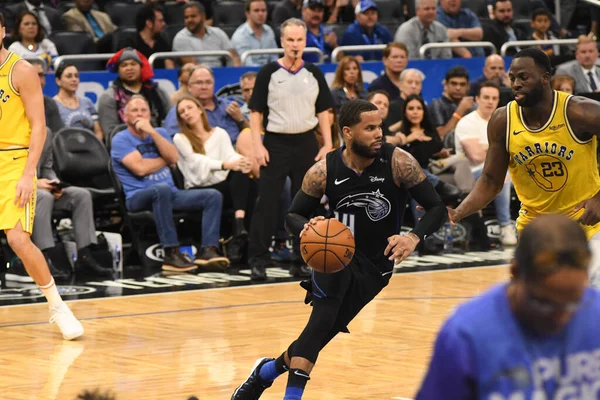 Orlando Magic Φιλοξενεί Τους Golden State Warriors Στο Amway Center — Φωτογραφία Αρχείου