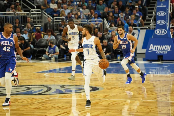 Orlando Magic, Philadelphia 76ers 'ı 13 Kasım 2019 Çarşamba günü Amway Center' da ağırlamaktadır. Fotoğraf: Marty Jean-Louis
