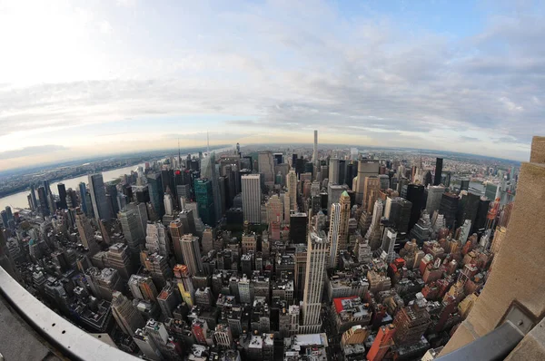 Vidvinkel Utsikt Över New York City Den Maj 2016 — Stockfoto