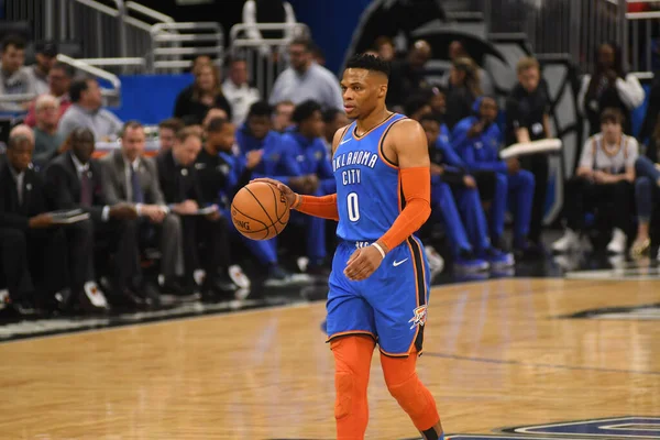 Orlando Magic Värd För Oklahomacity Thunder Amway Center Orlando Florida — Stockfoto