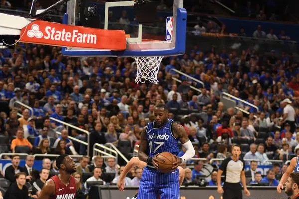 Orlando Magic Recebe Miami Heat Amway Center Orlando Florida Outubro — Fotografia de Stock