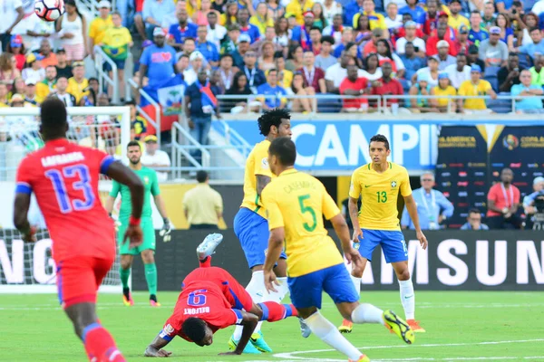 Brazília Szembesül Haitivel Copa America Centenario Alatt Orlando Floridában Camping — Stock Fotó