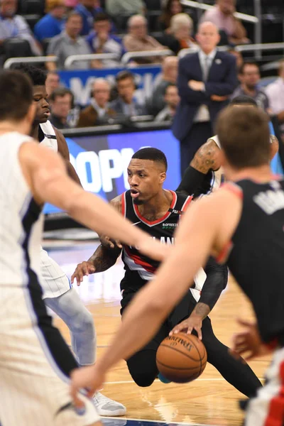 Orlando Magic Empfangen Oktober 2018 Die Portland Trail Blazers Amway — Stockfoto