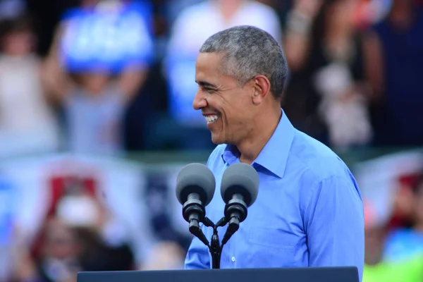 Presidente Barack Obama Habla Mitin Campaña Estadio Heritage Park Osceola — Foto de Stock