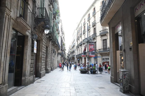 Vista Sobre Ruas Cidade Barcelona Exterior Dos Edifícios — Fotografia de Stock