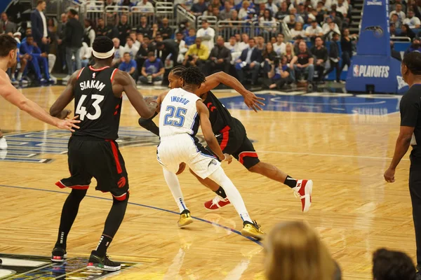 Orlando Magic Hosts Toronto Rapters Nba Playoff Amway Arena Orlando — Stock Photo, Image