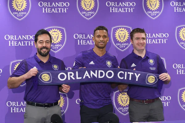 Orlando City Begrüßt Spieler Luis Nani — Stockfoto