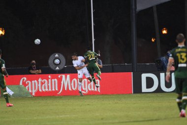 Los Angeles Galaksisi, 14 Temmuz 2020 'de Orlando Florida ABD' deki ESPN Vahşi Spor Dünyası 'nda düzenlenen MLS Sırt Turnuvası sırasında Portland Timbers ile karşı karşıya geldi..