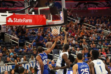 Orlando Magic 13 Ekim 2019 'da Florida, Orlando' daki Amway Center 'da Philadelphia 76ers' a ev sahipliği yaptı.. 