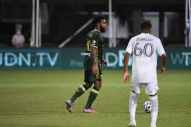 Los Angeles Galaksisi, 14 Temmuz 2020 'de Orlando Florida ABD' deki ESPN Vahşi Spor Dünyası 'nda düzenlenen MLS Sırt Turnuvası sırasında Portland Timbers ile karşı karşıya geldi.