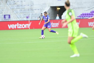 Orlando Pride 21 Temmuz 2018 'de Orlando Florida' daki Exploria Stadyumu 'nda Seattle Reign FC' ye ev sahipliği yapmaktadır. Fotoğraf: Marty Jean-Louis