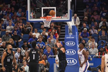 Orlando Magic, Philadelphia 76ers 'ı 25 Mart 2019' da Orlando Florida 'daki Amway Arena' da ağırlıyor..
