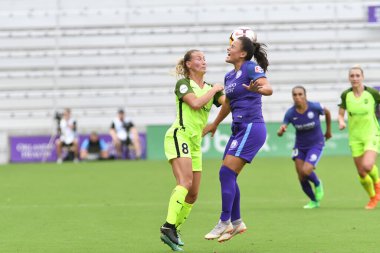 Orlando Pride 21 Temmuz 2018 'de Orlando Florida' daki Exploria Stadyumu 'nda Seattle Reign FC' ye ev sahipliği yapmaktadır. Fotoğraf: Marty Jean-Louis