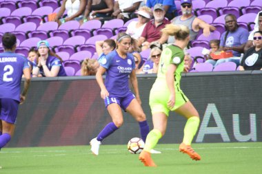 Orlando Pride 21 Temmuz 2018 'de Orlando Florida' daki Exploria Stadyumu 'nda Seattle Reign FC' ye ev sahipliği yapmaktadır. Fotoğraf: Marty Jean-Louis