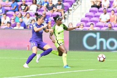 Orlando Pride 21 Temmuz 2018 'de Orlando Florida' daki Exploria Stadyumu 'nda Seattle Reign FC' ye ev sahipliği yapmaktadır. Fotoğraf: Marty Jean-Louis