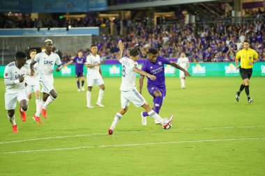 Orlando City SC, 19 Haziran 2019 Çarşamba günü Orlando 'daki Exploria Stadyumu' nda düzenlenen ABD Açık Kupası sırasında New England Devrimi 'ne ev sahipliği yaptı.