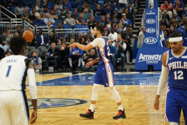 Orlando Magic, Philadelphia 76ers 'ı 13 Kasım 2019 Çarşamba günü Amway Center' da ağırlamaktadır. Fotoğraf: Marty Jean-Louis