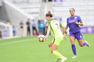 Orlando Pride 21 Temmuz 2018 'de Orlando Florida' daki Exploria Stadyumu 'nda Seattle Reign FC' ye ev sahipliği yapmaktadır. Fotoğraf: Marty Jean-Louis