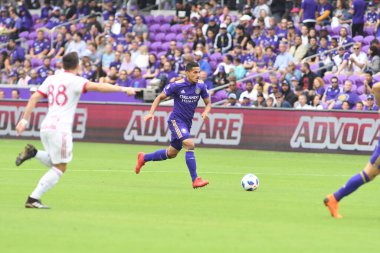 Orlando City, 31 Mart 2018 tarihinde Orlando Florida 'daki Exploria Stadyumu' nda New York Red Bulls 'a ev sahipliği yapmaktadır. Fotoğraf: Marty Jean-Louis