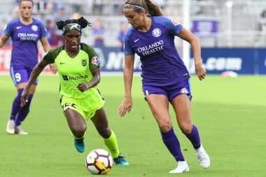 Orlando Pride 21 Temmuz 2018 'de Orlando Florida' daki Exploria Stadyumu 'nda Seattle Reign FC' ye ev sahipliği yapmaktadır. Fotoğraf: Marty Jean-Louis