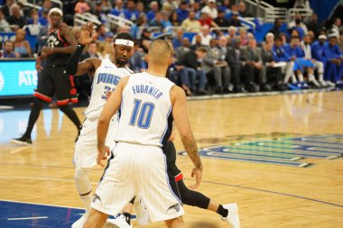 Orlando Magic 21 Nisan 2019 tarihinde Orlando Florida 'daki Amway Arena' da düzenlenen NBA Playoff 1 'de Toronto Rapçileri' ne ev sahipliği yapıyor..