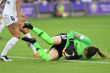 Orlando Pride, 23 Mayıs 2018 'de Orlando Florida' daki Exploria Stadyumu 'nda Kuzey Carolina Cesareti' ne ev sahipliği yapmaktadır..  