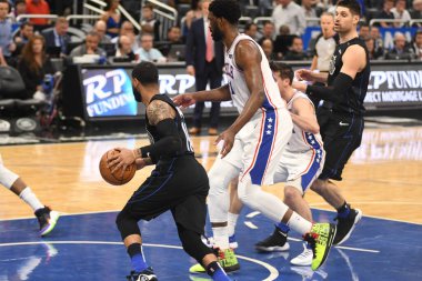 Orlando Magic, Philadelphia 76ers 'ı 25 Mart 2019' da Orlando Florida 'daki Amway Arena' da ağırlıyor..