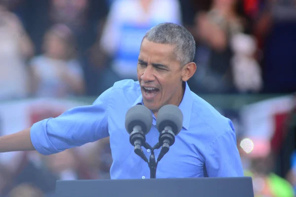 President Barack Obama Speaks Campaign Rally Osceola Heritage Park Stadium — Stock Photo, Image