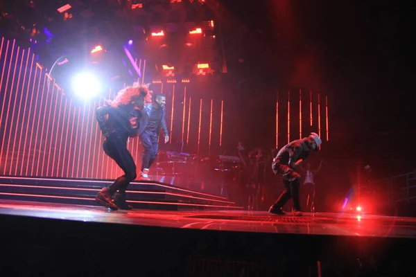 Singer Usher Performs Amway Center Orlando Florida December 2015 — Stock Photo, Image