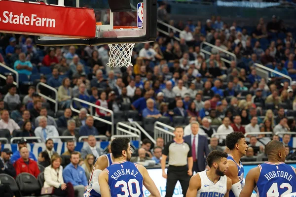 Orlando Magic Värd För Philadelphia 76Ers Amway Center Onsdagen Den — Stockfoto