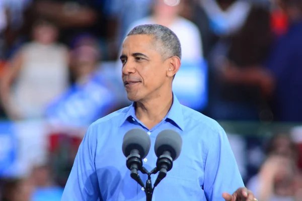 Président Barack Obama Prend Parole Lors Rassemblement Campagne Stade Osceola — Photo