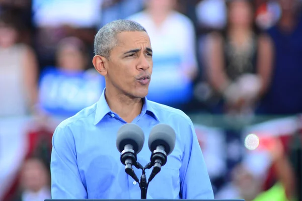 President Barack Obama Spreekt Een Campagne Rally Het Osceola Heritage — Stockfoto