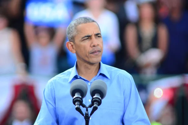 Presidente Barack Obama Habla Mitin Campaña Estadio Heritage Park Osceola —  Fotos de Stock